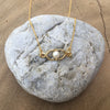 The Pearl Project Double Ribbon Pendant - Yellow Gold Plated