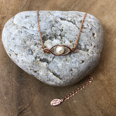 The Pearl Project Double Pendant - Rose Gold Plated